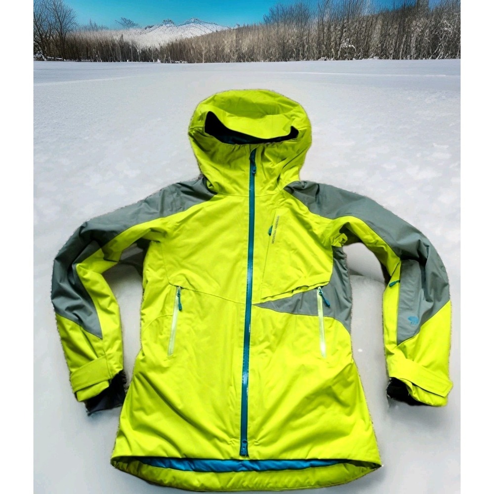 Mountain Hardwear Ski Jacket Womens Small Lime Green Excellent Insulated Hooded‎